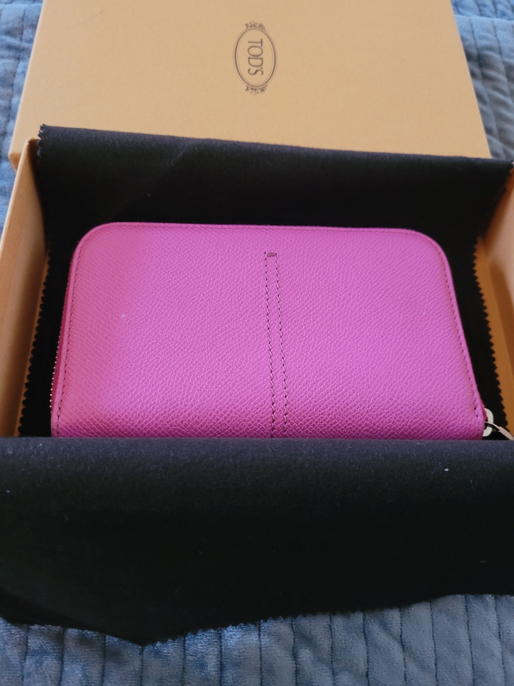 Tod's Pink Zip-Around Leather Wallet
